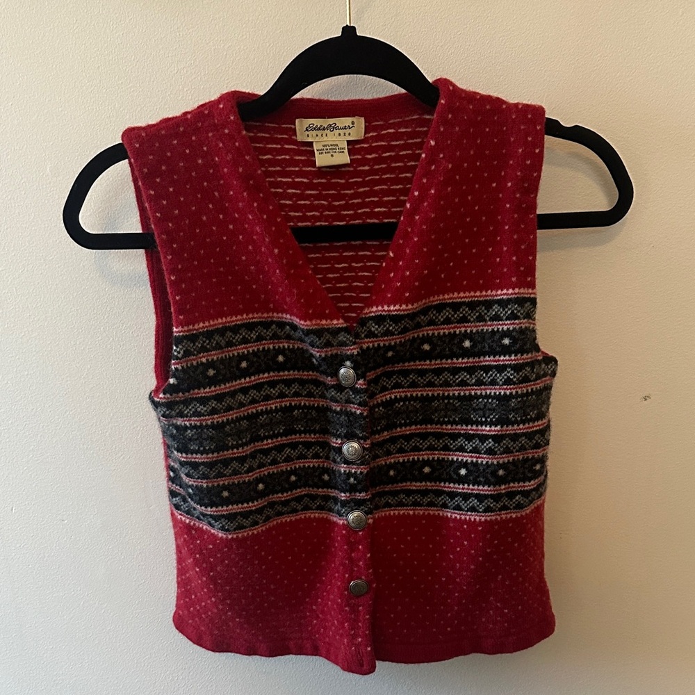 Eddie Bauer Wool Knit Vest
